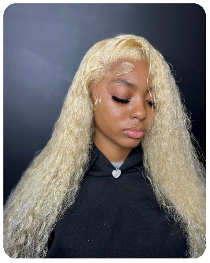 613 blond curly HD lace wig 13X4