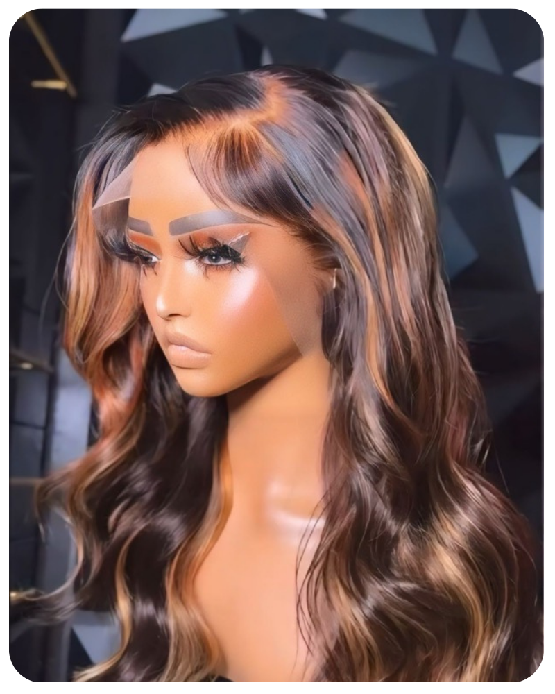Honey Blond Balyage HD lace 13X4 Body Wave