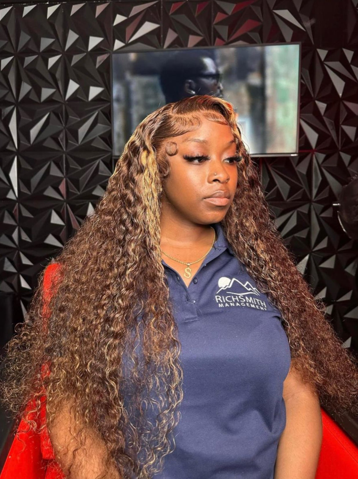 Blonde Highlight Curly 13x4 HD Lace Full Frontal Wigs