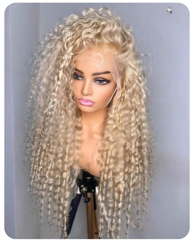 613 blond curly HD lace wig 13X4