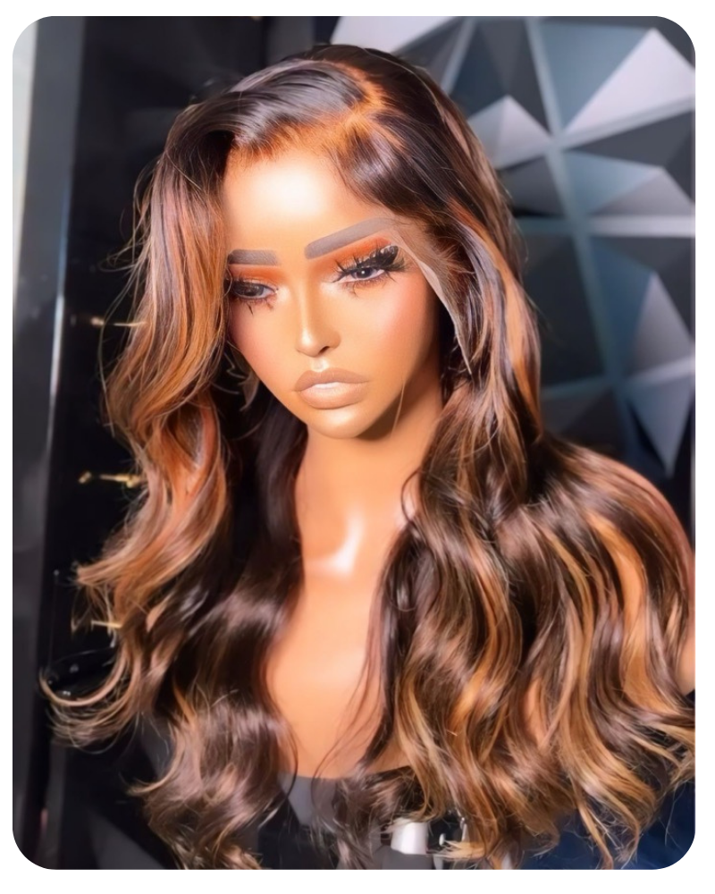 Honey Blond Balyage HD lace 13X4 Body Wave