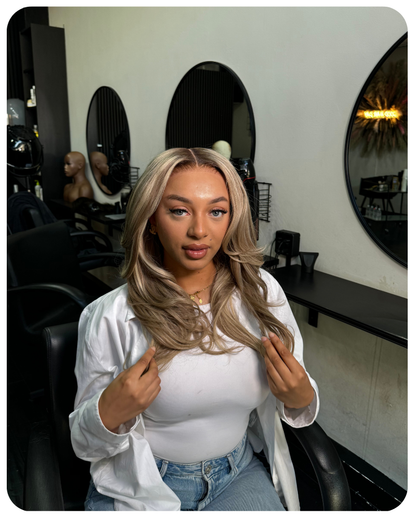 Latto straight honey blond highlight bundle