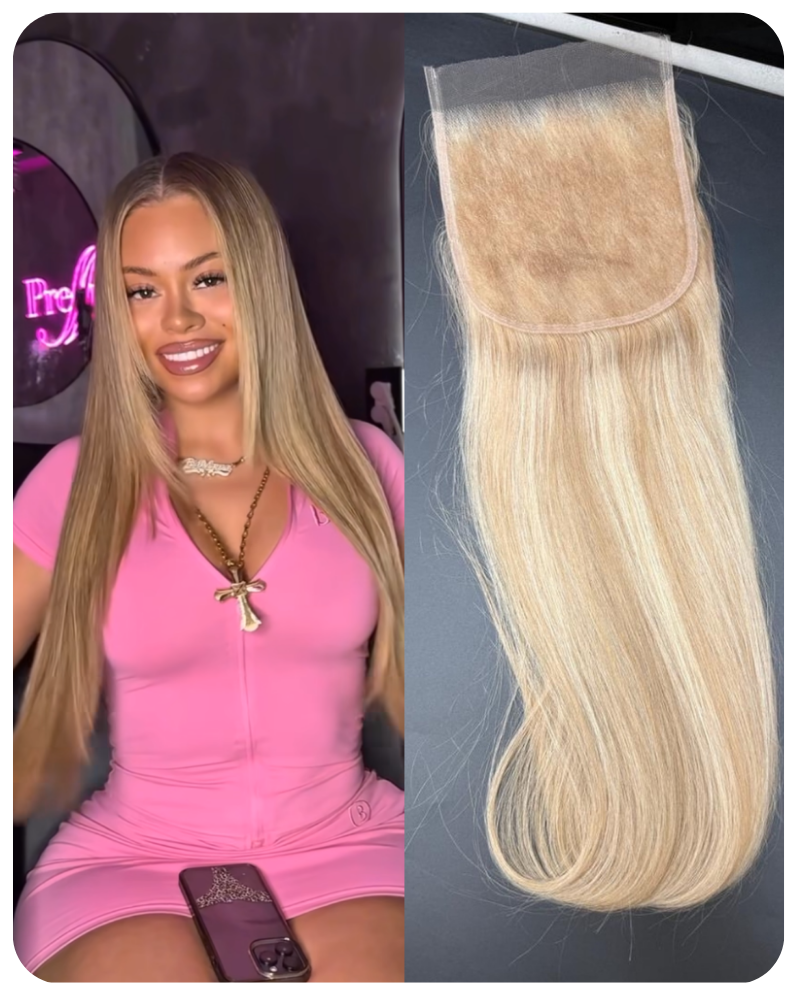 Latto straight honey blond highlight bundle